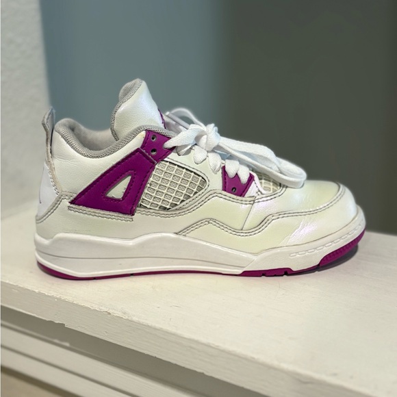 Air Jordan 4 Retro Athletic Shoes ‘Hyper Violet’ FQ1312 151 - Kids Size 12C - Picture 6 of 9
